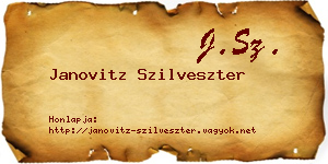 Janovitz Szilveszter névjegykártya